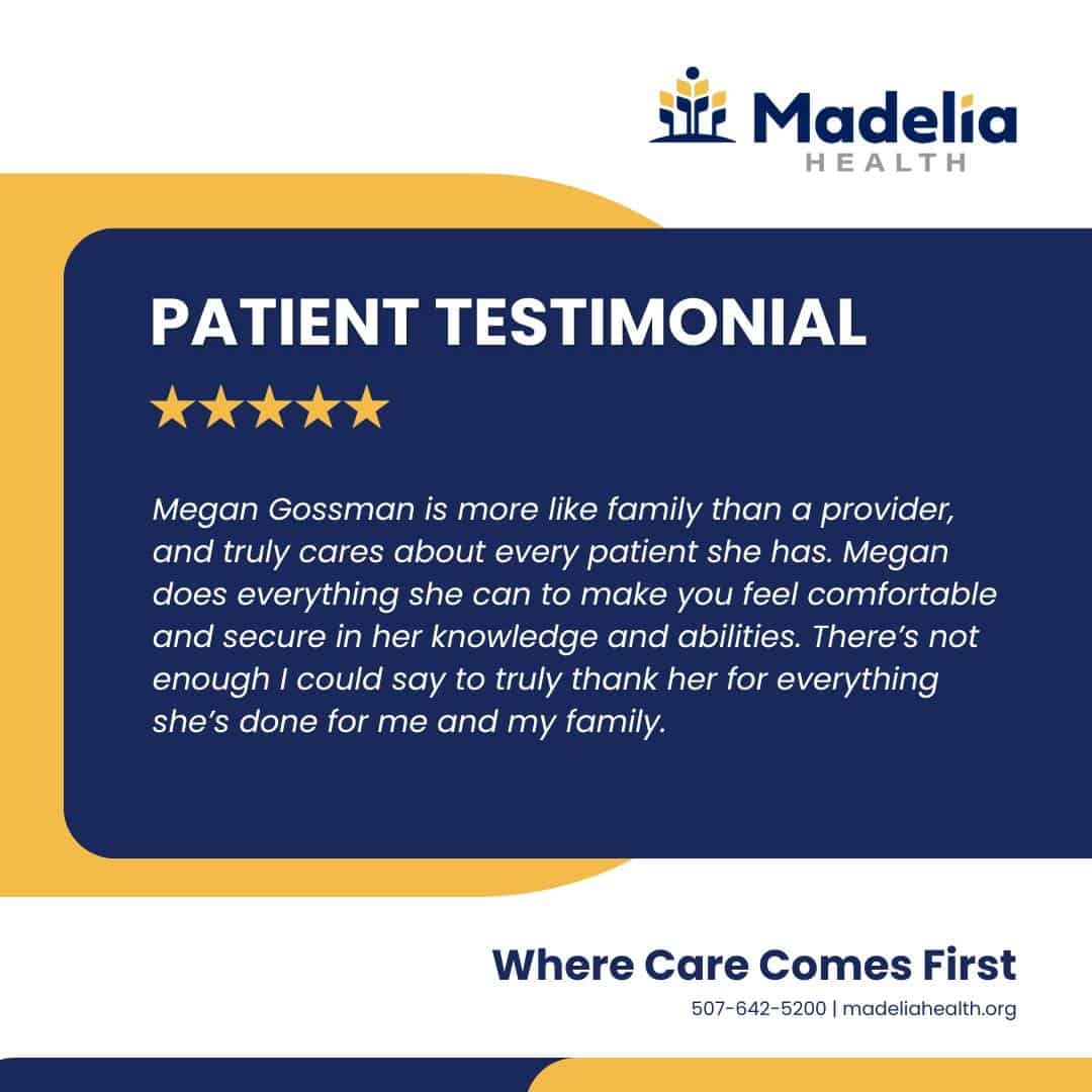 Megan Testimonial - Madelia Health